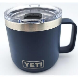 YETI Rambler 14 oz Insulated Stainless Steel Mug – Blue – With Compatible Lid